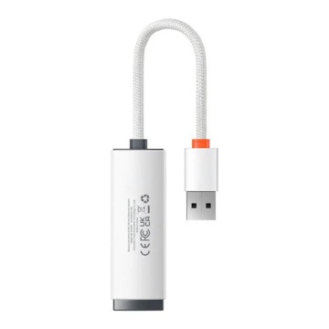 Adaptor Internet RJ45 la USB LAN 100Mbps, Baseus, WKQX000002 - Alb - Img 3