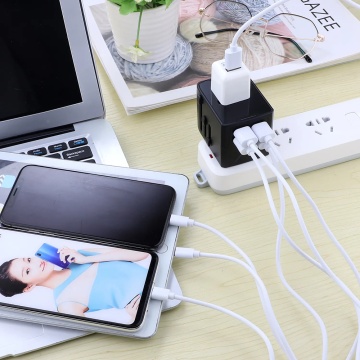 Adaptor priza EU la US, UK, AUS, 3xUSB, Type-C Techsuit, HHT904 - Negru - Img 7