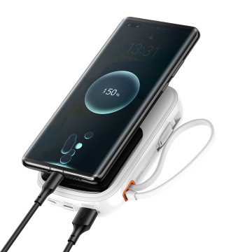 Baterie Externa Baseus Qpow Pro (PPQD060302/PPQD030102) - QC/PD/SCP/FCP, 20000mAh, 22,5W cu cablu USB-C - Alb - Img 5