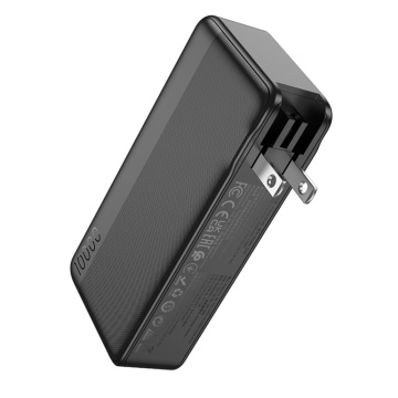 Baterie Externa Hoco - cu priza US / UE (Q16) - USB, Type-C, 22,5 W, 10000 mAh - Negru - Img 2