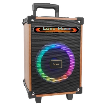 Boxa karaoke cu 2 microfoane Hoco HA2, cu lumini RGB, TWS - Img 2