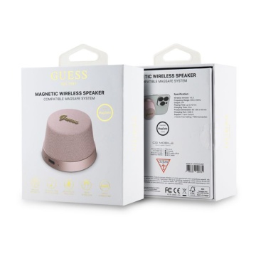 Boxa Portabila TWS, Bluetooth V5.3, 700mAh, 3W - Guess Magnetic Script Metal (GUWSC3ALSMP) - Pink - Img 2
