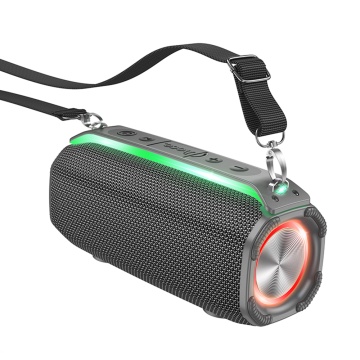 Boxa wireless 10W, curea de umar Hoco HC23, TF, USB, FM - Gri - Img 1