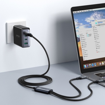 Cablu 2xtip C, iPhone JoyRoom, 100W, 1.5m, negru, SA21-1T2 - Img 4