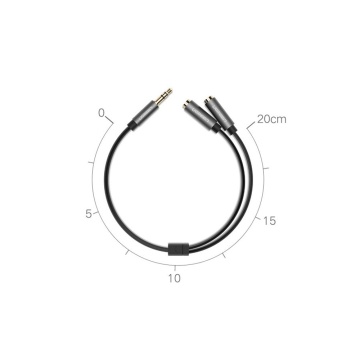 Cablu audio Ugreen, adaptor Splitter Jack 3.5mm, 20cm, 10532- Negru - Img 3
