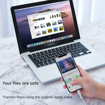Cablu de date Apple iPhone A1480 USB la Lightning, 1m, MXLY2ZM/A - Img 3
