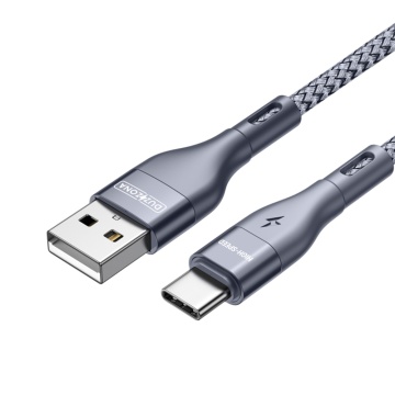 Cablu de date Duzzona (A8) - incarcare rapida USB la Type-C 2,4 A, 12 W, 480 Mbps, 2 m - Gri - Img 2