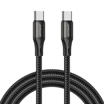 Cablu de date JoyRoom (S-2030N1) - tip C la tip C, incarcare rapida 60 W, 3 A, 2 m - Negru - Img 1