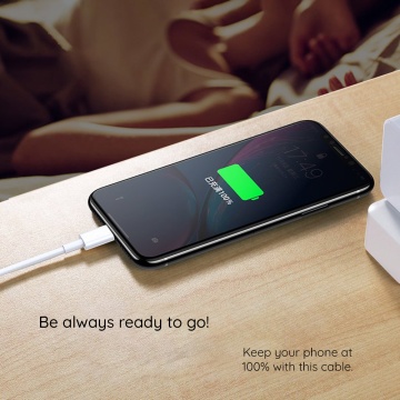 Cablu de date Quick Charging Type-C la USB-C Lito, 2m, 18W - Alb - Img 5