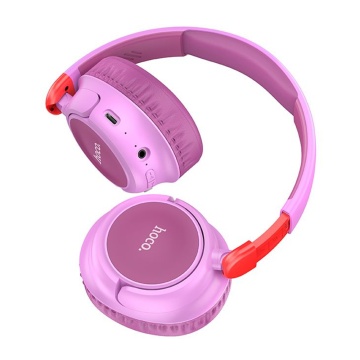 Casti Hoco fără fir Adventure (W43) - Bluetooth V5.2, mufă de 3,5 mm, card TF - Albastru - Img 4
