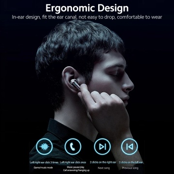 Casti Lenovo wireless (XG02) - pentru jocuri, Bluetooth 5.0, sunet Hi-Fi, design ergonomic - Negru - Img 2