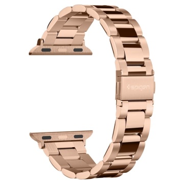 Curea Apple Watch 1/2/3/4/5/6/7/8/9/10/SE/SE 2/Ultra/Ultra 2 (42/44/45/46/49mm) Spigen Modern Fit - Roz/Auriu - Img 2