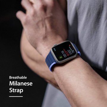 Curea magnetica Dux Ducis - Apple Watch 1/2/3/4/5/6/7/8/9/10/SE/SE 2 (38/40/41/42mm) - Black / Yellow - Img 3