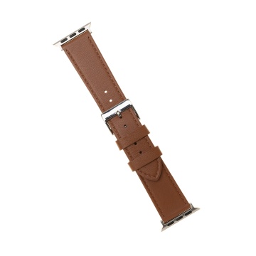 Curea pentru Apple Watch 1/2/3/4/5/6/7/8/9/10/SE/SE 2/Ultra/Ultra 2 (42/44/45/46/49mm) - Fixed Leather Strap - Brown - Img 4