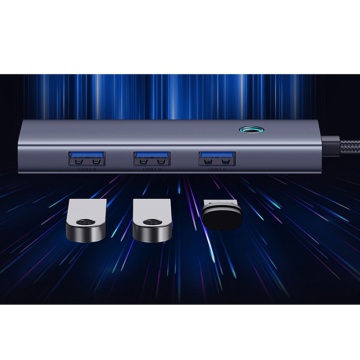 Docking station 4x USB3.0, tip C Baseus, B0005280A813-03 - Gri - Img 3