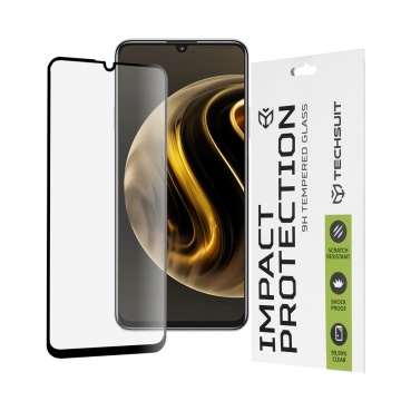 Folie pentru Huawei nova Y72- Techsuit 111D Full Cover / Full Glue Glass / 3D Curved Screen - Black - Img 1
