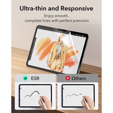 Folie pentru iPad Pro 13 (2024) (set 2) - ESR Paper-Feel - Matte Clear - Img 6