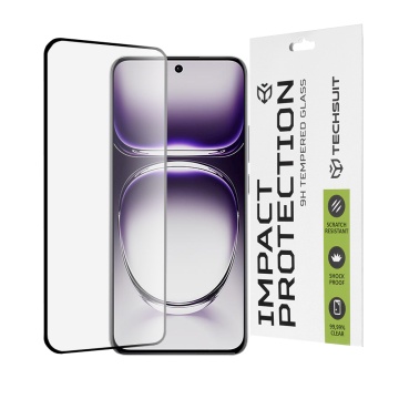 Folie pentru Oppo Reno12 Techsuit 111D Full Cover / Full Glue Glass / 3D Curved Screen - Black - Img 1