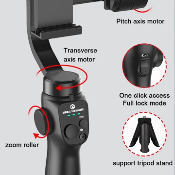 Gimbal pentru telefon cu face tracking si tripod Techsuit F10 - Negru - Img 5