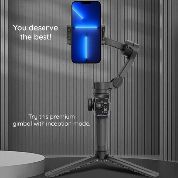 Gimbal pentru telefon cu zoom control, extensibil Techsuit L9 - Negru - Img 8