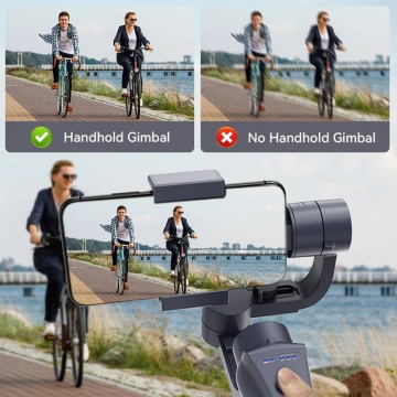 Gimbal telefon 360° Face Tracking Techsuit S5 - Negru - Img 3