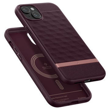 Husa Caseology Parallax MagSafe - iPhone 15 - Burgundy - Img 3