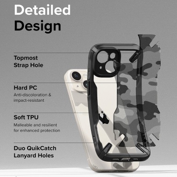 Husa Fusion X Design - iPhone 15 - Camo Black - Img 2
