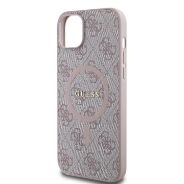 Husa Guess iPhone 14 Plus 4G Collection Leather MagSafe, GUHMP15MG4GFRP - Roz - Img 7