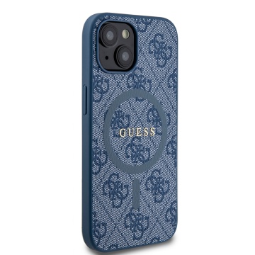 Husa Guess iPhone 15 Plus 4G Collection Leather MagSafe, GUHMP15MG4GFRB -Albastru - Img 6
