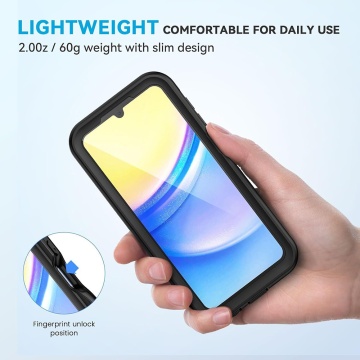 Husa impermeabila Samsung Galaxy A15 4G ShellBox Waterproof IP68 - Negru - Img 6