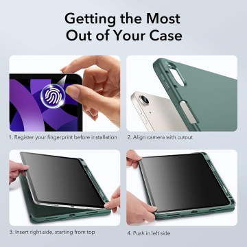 Husa iPad Air 11 (2024) ESR Rebound Pencil- Verde - Img 2