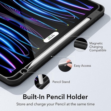 Husa iPad Pro 11" 2021 ESR Rebound Pencil - Negru - Img 4