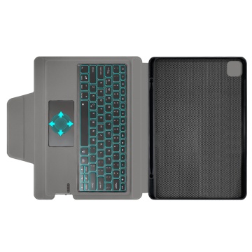 Husa iPad Pro 12.9 (2018/2020/2021/2022) / Air 13 (2024) -Techsuit - KeyTab Pro (cu tastatură fără fir RGB/suport stilou) - Negru (Copy 4) - Img 7