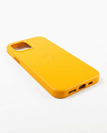Husa Iphone 12 din piele naturala Portocalie MagSafe - Img 4