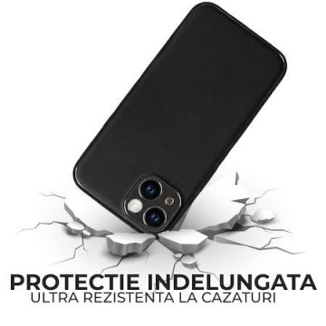 Husa Iphone 13 din piele ecologica Neagra - Img 3