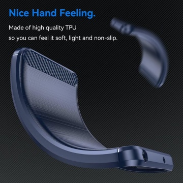 Husa Iphone 13 Pro, Techsuit - Carbon Silicone, Albastru - Img 4