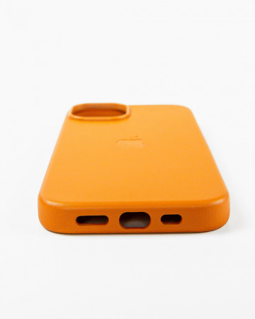 Husa Iphone 14 din piele naturala Golden Brown MagSafe - Img 2