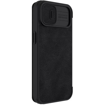 Husa Iphone 14 Nillkin - Qin Leather Case, Black - Img 2
