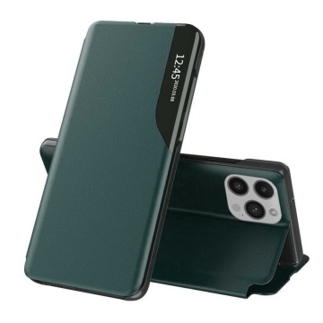 Husa iPhone 14 Pro Eco Leather View flip tip carte, Green - Img 1