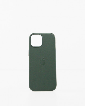 Husa Iphone 15 din piele naturala Verde MagSafe - Img 1
