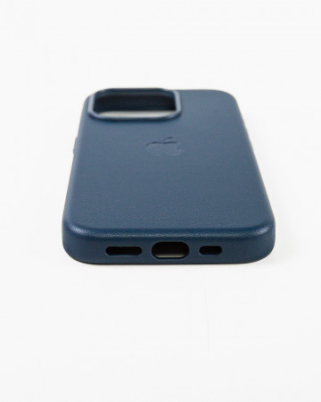 Husa Iphone 15 Pro din piele naturala Albastra MagSafe - Img 2