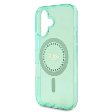 Husa iPhone 16 Plus Guess IML Rhinestones MagSafe - Verde - Img 6