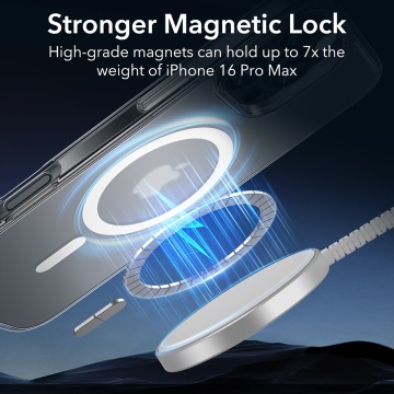 Husa iPhone 16 Pro ESR Classic Hybrid HaloLock- Clear Frost - Img 3