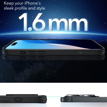 Husa iPhone 16 Pro Max ESR Classic Hybrid HaloLock - Frosted Black - Img 6