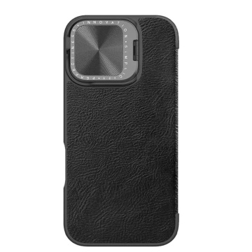 Husa iPhone 16 Pro Max Nillkin Qin Prop Leather - Negru - Img 2