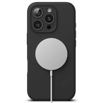 Husa iPhone 16 Pro Ringke Silicone Magnetic MagSafe - Negru - Img 3