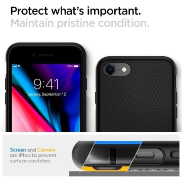 Husa Iphone SE 2, SE 2020 Spigen Liquid Air - Negru Mat - Img 6