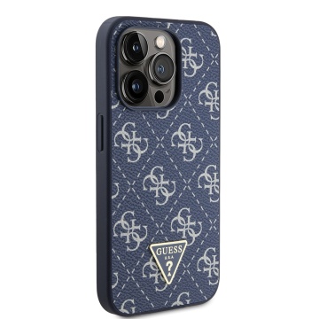Husa originala Guess iPhone 15 Pro Hardcase 4G Triangle Metal Logo GUHCP15LPG4GPB- Albastru - Img 4