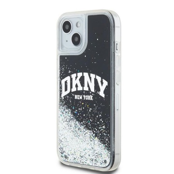 Husa pentru iPhone 15 Plus - DKNY Hardcase Liquid Glitter Big Logo (DKHCP15MLBNAEK) - Black - Img 2
