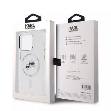 Husa pentru iPhone 15 Pro Max - Karl Lagerfeld IML MagSafe (KLHMP15XHLSKCH) - Metal - Img 6